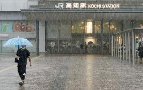 Heavy rain in western Japan