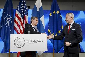 US Secretary of State Antony Blinken visiting Helsinki