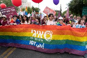 Thousands Of Israelis Gathered In Jerusalem For A Pride March, Amid Heavy Police Presence