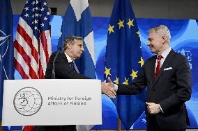 US Secretary of State Antony Blinken visiting Helsinki