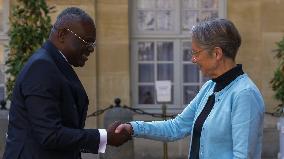 Pm Borne Receives Congo PM Makosso In Paris