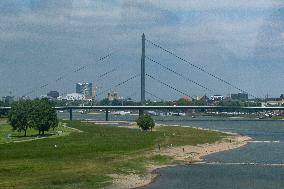 General View Of Dusseldorf And Rhein River