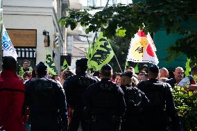 Union Rally At SNCF Fret Headquarters - Paris