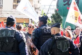 Union Rally At SNCF Fret Headquarters - Paris