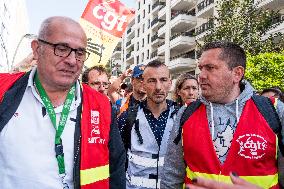 Union Rally At SNCF Fret Headquarters - Paris