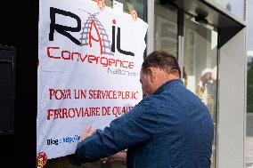 Union Rally At SNCF Fret Headquarters - Paris