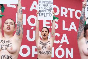 FEMEN Activists Stage Abortion Law Protest