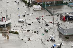 Heavy rain in Japan