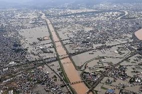 Heavy rain in Japan