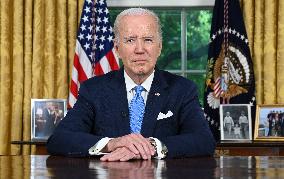 Joe Biden Makes Oval Office Statement on Budget Agreement in Washington