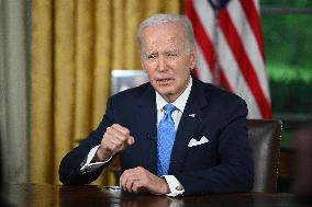 Joe Biden Makes Oval Office Statement on Budget Agreement in Washington