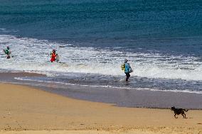 Santolo Beach During Vesak Holiday In Garut West Java