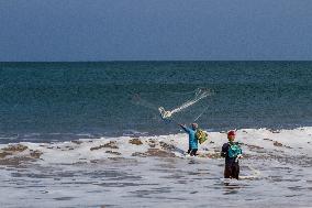 Santolo Beach During Vesak Holiday In Garut West Java