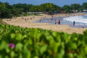 Santolo Beach During Vesak Holiday In Garut West Java