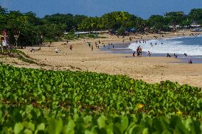 Santolo Beach During Vesak Holiday In Garut West Java