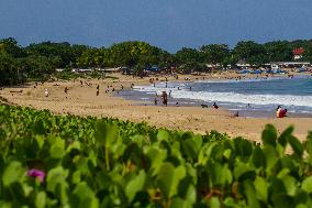 Santolo Beach During Vesak Holiday In Garut West Java