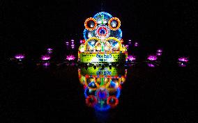 An Illuminated Pandal Was Created Over A Major River For The First Time In Sri Lanka.