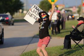 Anti-Transgender Protest Outside Texas Church Inspires Counter Protest