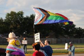 Anti-Transgender Protest Outside Texas Church Inspires Counter Protest