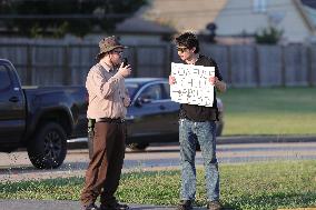 Anti-Transgender Protest Outside Texas Church Inspires Counter Protest