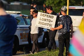 Anti-Transgender Protest Outside Texas Church Inspires Counter Protest