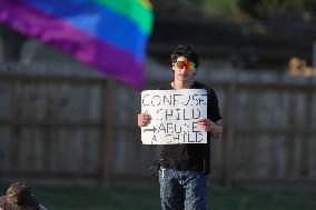 Anti-Transgender Protest Outside Texas Church Inspires Counter Protest