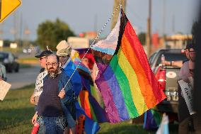 Anti-Transgender Protest Outside Texas Church Inspires Counter Protest