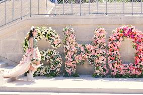 Floral Fashion Show At The Tuileries Garden - Paris