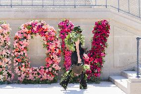 Floral Fashion Show At The Tuileries Garden - Paris