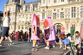 Inauguration Of Nuit Blanche Event By Anne Hidalgo - Paris