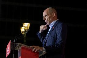 Election Campaign Of Mera25 And The Leader Yanis Varoufakis In Athens