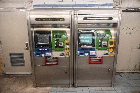 Spring Street Subway Station In New York City