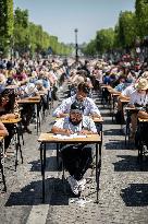 The World's Largest Dictation On The Champs Elysees - Paris