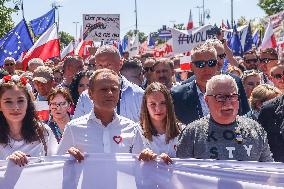 Thousands March In Poland Anti-government Protest