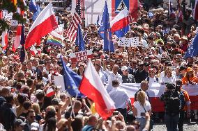 Thousands March In Poland Anti-government Protest