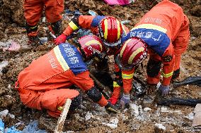 CHINA-SICHUAN-LESHAN-MOUNTAIN COLLAPSE-RESCUE (CN)