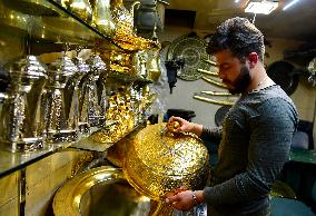 SYRIA-DAMASCUS-COPPERWARE-CRAFT