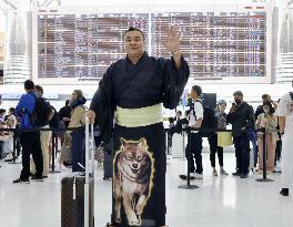 Sumo: Kirishima leaves for Mongolia