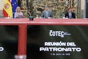 King Felipe Attends A Board Meeting Of The Cotec Foundation - Madrid