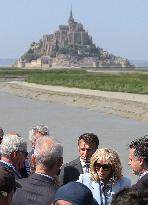 President Macron And First Lady Visit Mont-Saint-Michel