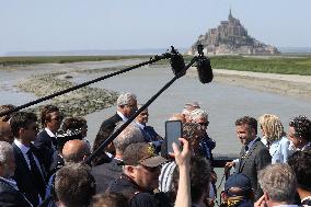 President Macron And First Lady Visit Mont-Saint-Michel