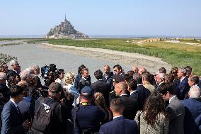 President Macron And First Lady Visit Mont-Saint-Michel