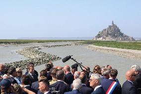 President Macron And First Lady Visit Mont-Saint-Michel