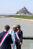 President Macron And First Lady Visit Mont-Saint-Michel