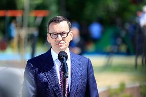 Polish Prime Minister Mateusz Morawiecki Met With The Inhabitants Of The Village.