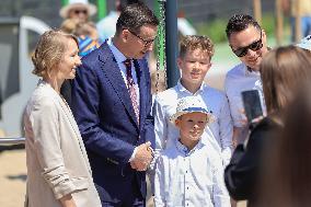 Polish Prime Minister Mateusz Morawiecki Met With The Inhabitants Of The Village.