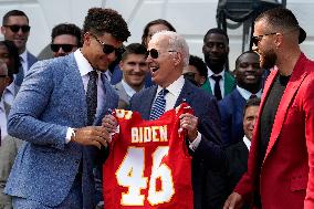 Joe Biden welcomes Kansas City Chiefs - Washington