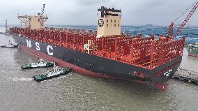 The World Largest Newly Built Container Ship MSC MARIELLA Started Sea Trials