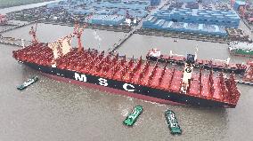 The World Largest Newly Built Container Ship MSC MARIELLA Started Sea Trials