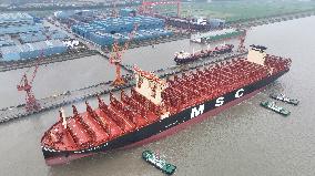 The World Largest Newly Built Container Ship MSC MARIELLA Started Sea Trials